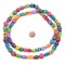The Bead Chest Bright Multicolor Patterned Terracotta Beads 10-15mm Mixed Clay Large Hole 36 Inch Strand